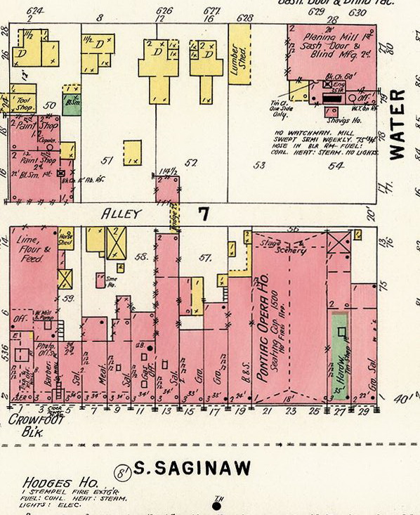 Pontiac Opera House - Map From Kenneth (newer photo)